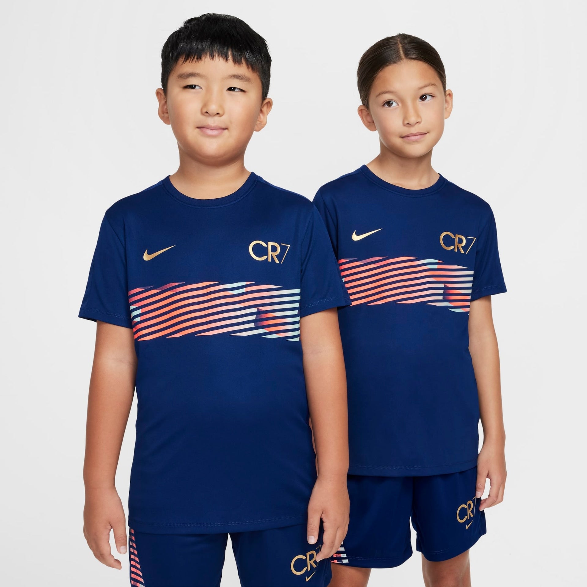 Camiseta Nike Dri-FIT CR7 Academy Infantil Azul