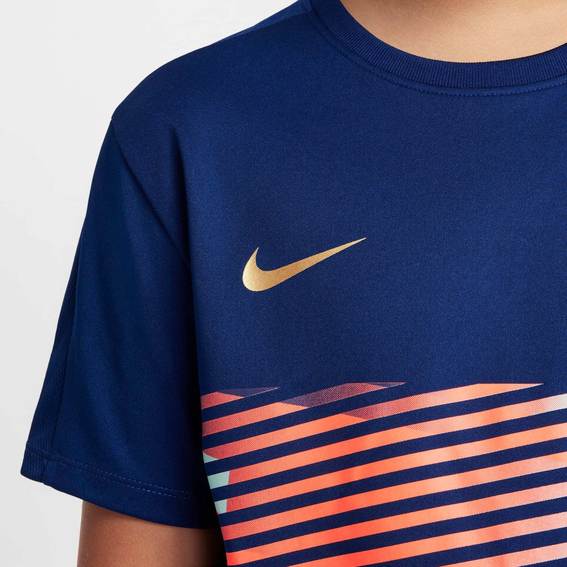 Camiseta Nike Dri-FIT CR7 Academy Infantil Azul