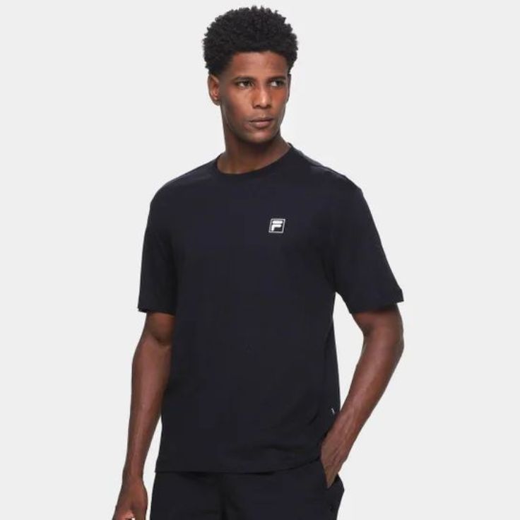 Camiseta Masc. Fila Confort Classic Preta