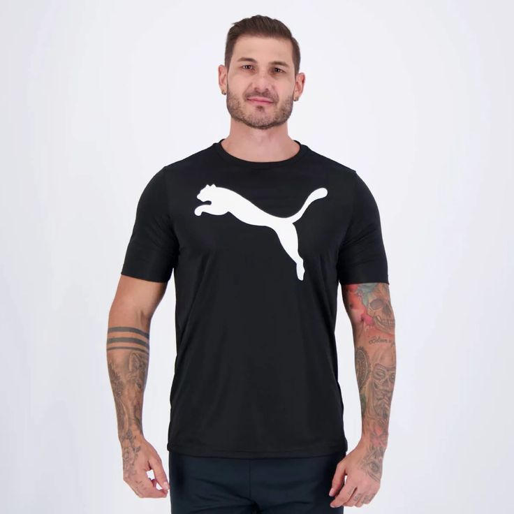 Camiseta M/C Ess Puma Logo Poly Tee M