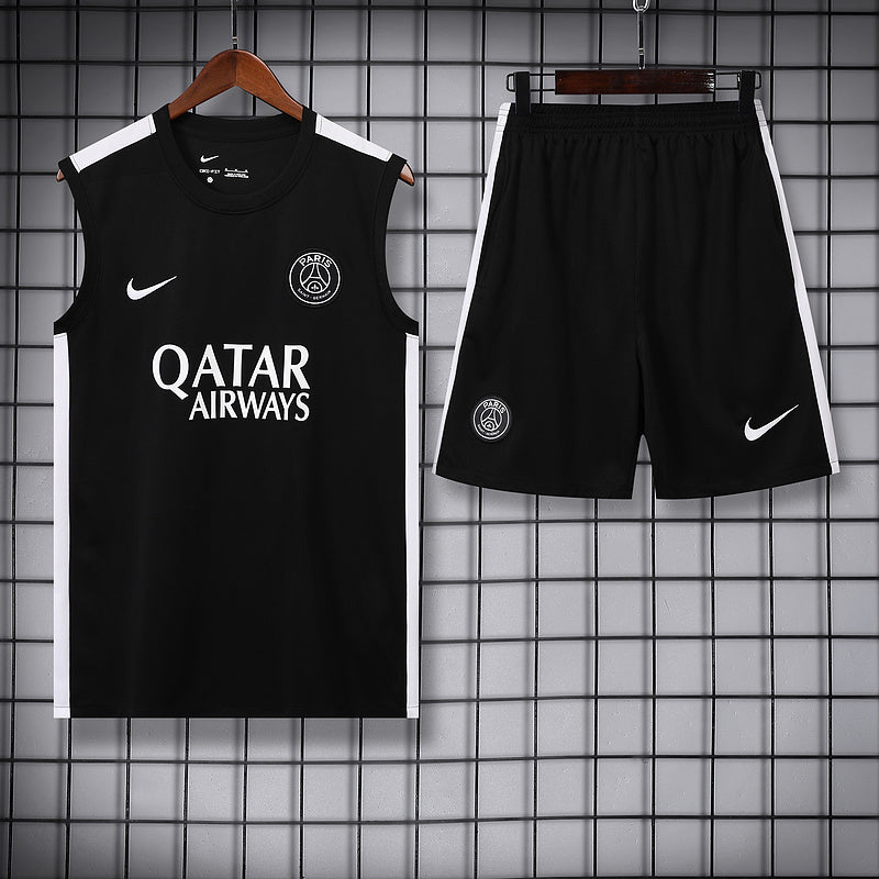 Kit de Treino Regata PSG 2024/25 - Preto | Pronta entrega