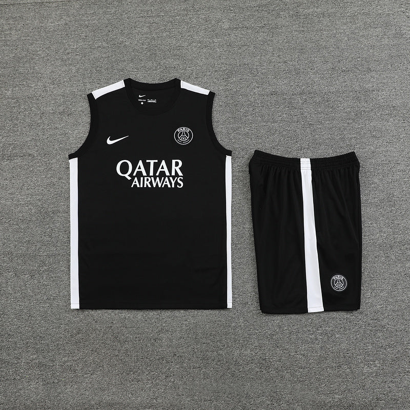 Kit de Treino Regata PSG 2024/25 - Preto | Pronta entrega