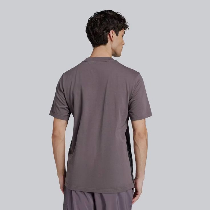 Camiseta Masculina Adidas 3 Stripes Cinza/Preto