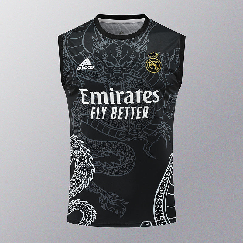 Kit de Treino Regata Real Madrid 2024/25 - Preto | Pronta entrega