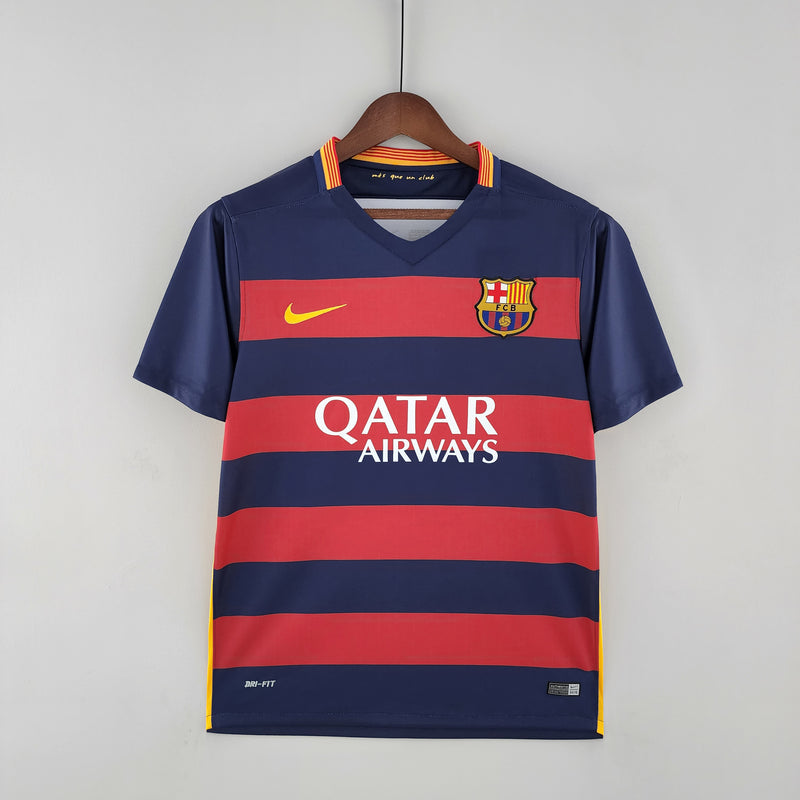 Camisa Barcelona Retrô 15/16 Nike - Azul e Vermelha