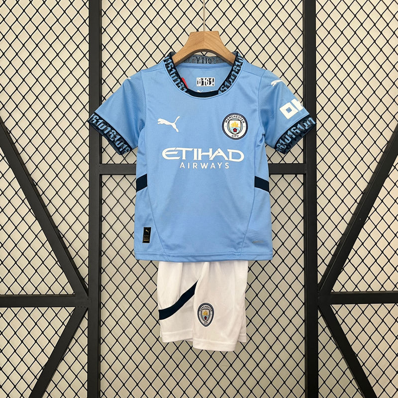 Estoque - Kit Infantil Manchester City 24/25 Puma - Azul 