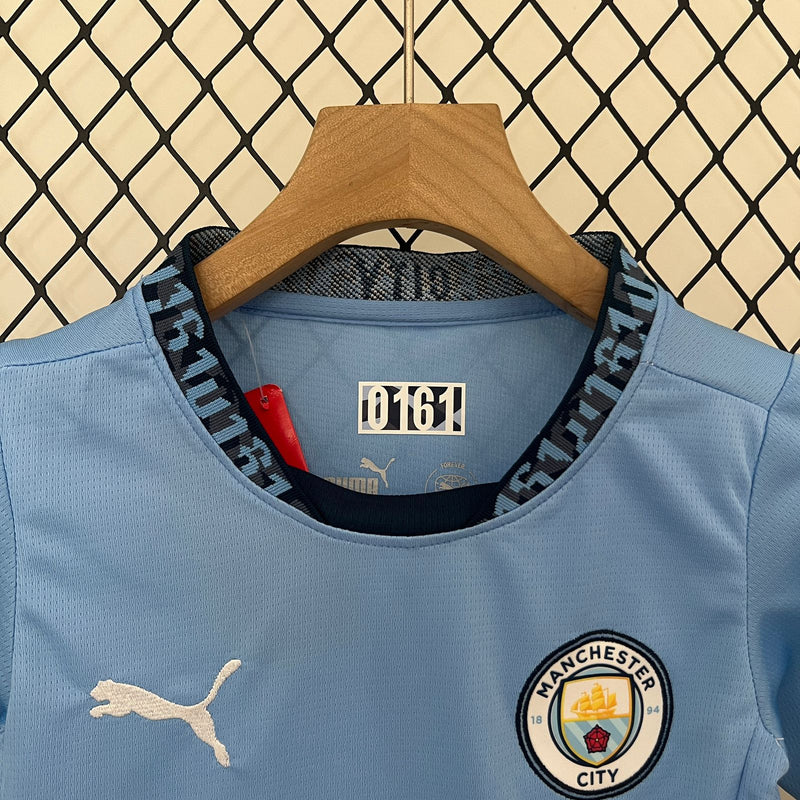 Estoque - Kit Infantil Manchester City 24/25 Puma - Azul