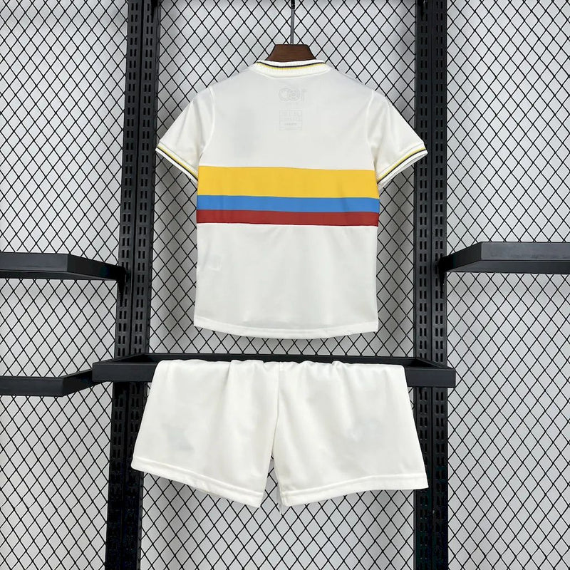 Kit Infantil Colombia 24/25 Adidas - Branco e  Dourado