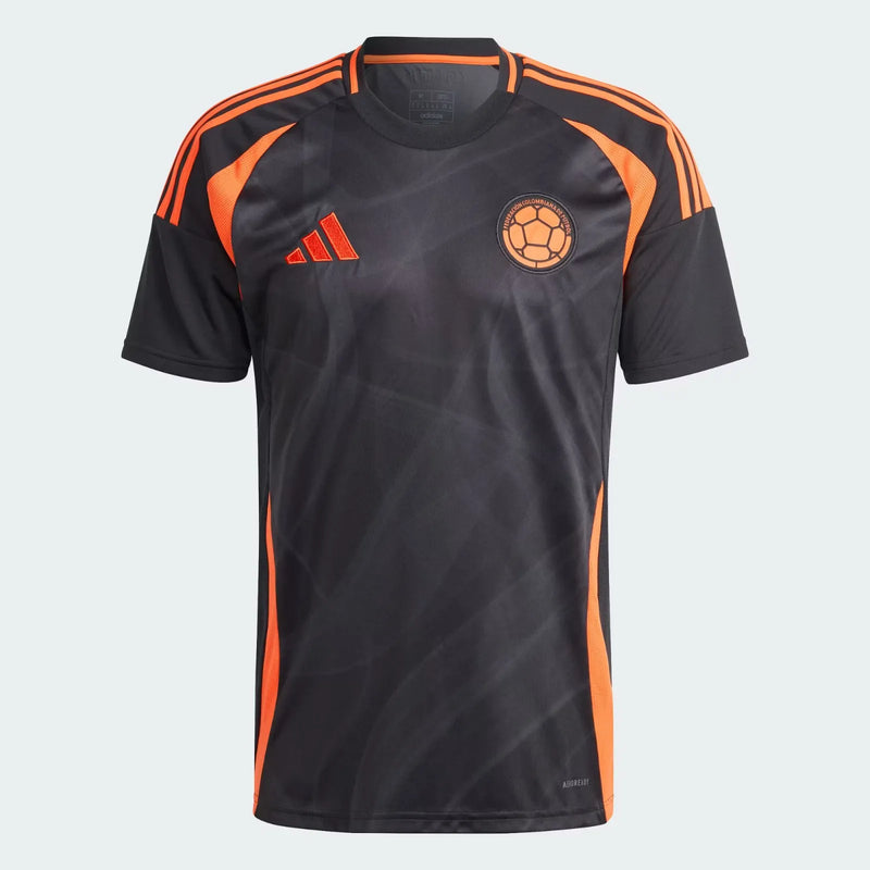 Camisa Colombia I 24/25 Adidas - Preta e Laranja