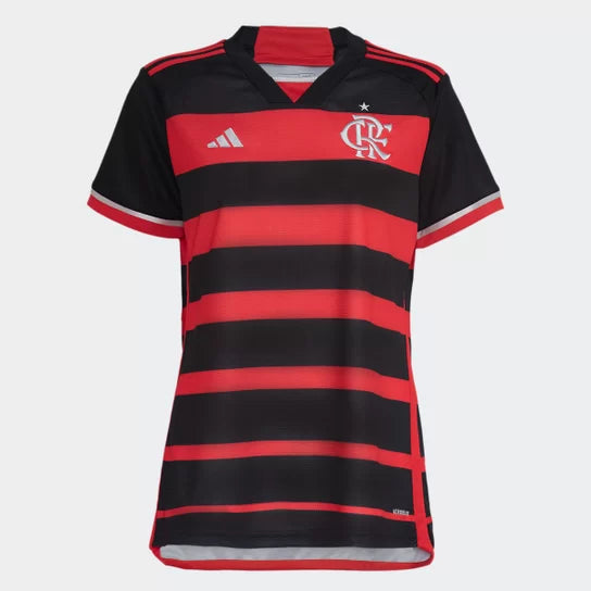 Camisa Feminina Flamengo I 24/25 Adidas - Rubro Negra