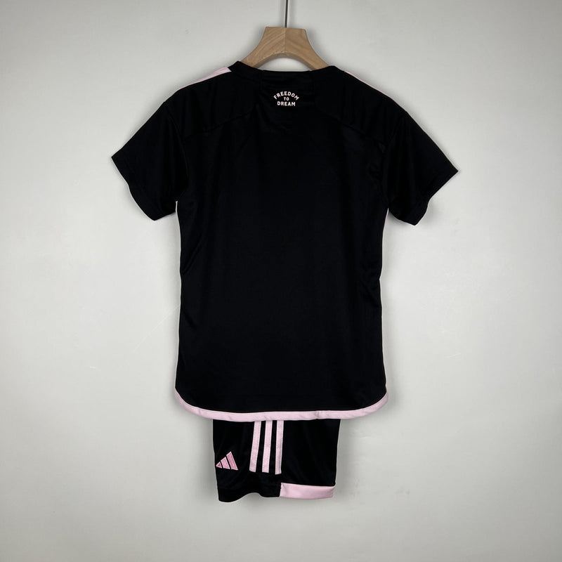 Estoque - Kit Infantil Inter Miami I 23/24 Adidas - Preto e Rosa ( MESSI 10 )