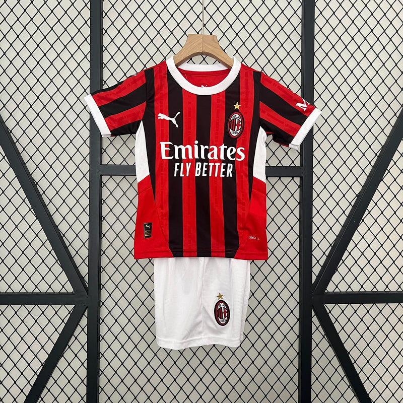 Estoque - Kit Infantil Milan 24/25 Puma - Vermelho e Preto