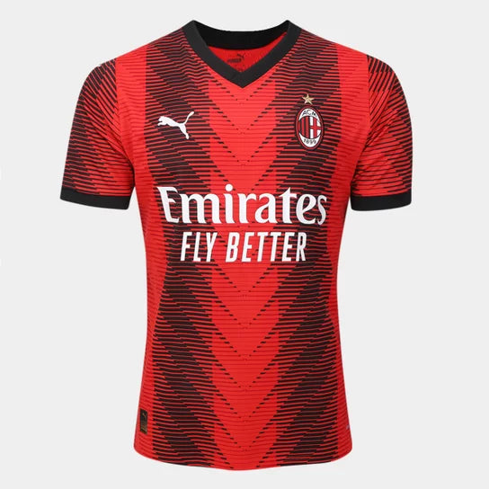 Camisa Milan I 23/24 Puma - Vermelho e Preto