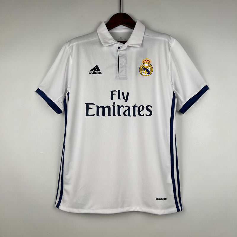 Camisa Real Madrid Retrô 16/17 Adidas - Branca