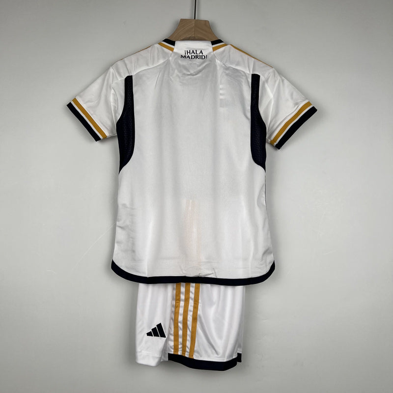 Kit Infantil Real Madrid I 23/24 Adidas - Branco