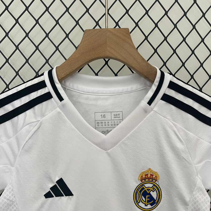 Kit Infantil Real Madrid 24/25 Adidas - Branco