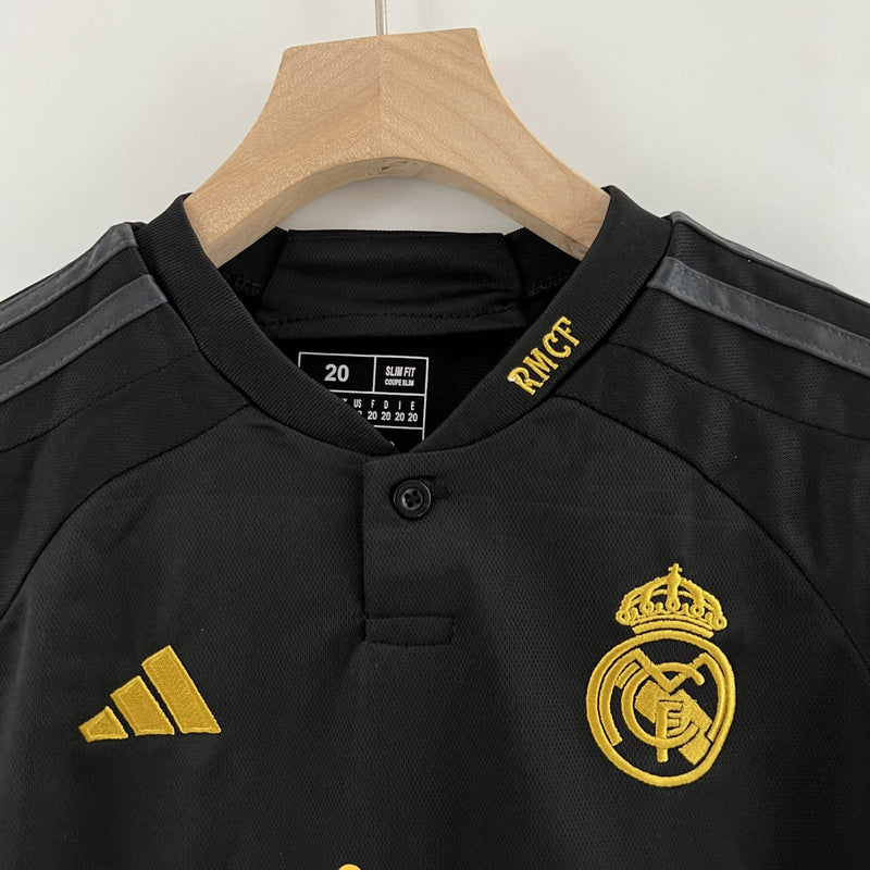 Kit Infantil Real Madrid III 23/23 Adidas - Preto