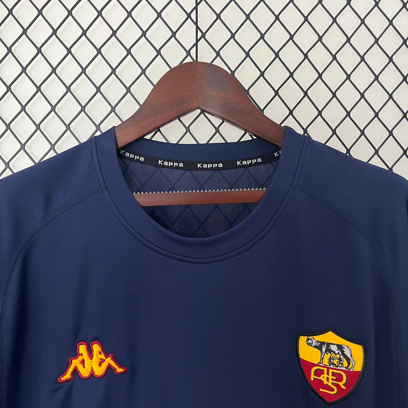 Camisa Roma Retrô 00/01 Kappa - Azul Escuro