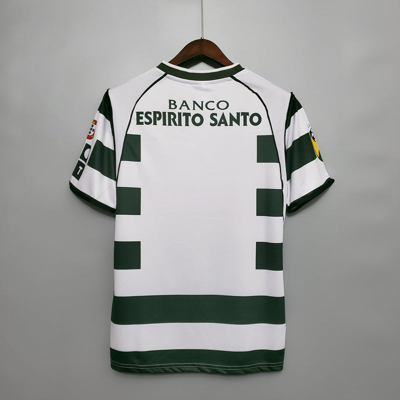 Camisa Sporting Retrô 01/03 Rebook - Verde e Branca