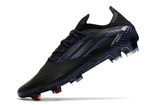 Chuteira Campo Adidas X SpeedFlow FG Black e Azul Escuro