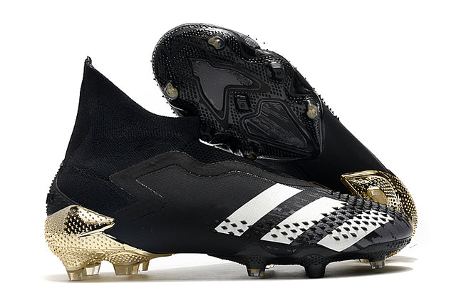 Chuteira Campo Adidas Predator Mutator FG + Black/Gold - Cano Alto