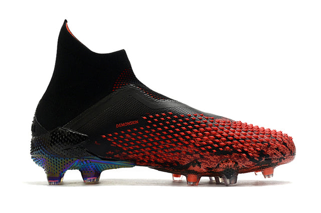 Chuteira Campo Adidas Predator Mutator + FG Black/Red - Cano Alto