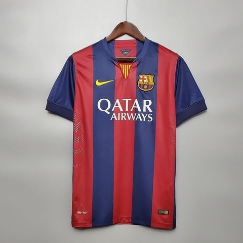 Estoque - Camisa Barcelona Retrô 2014/2015 Azul e Grená - (NEYMAR JR 11)