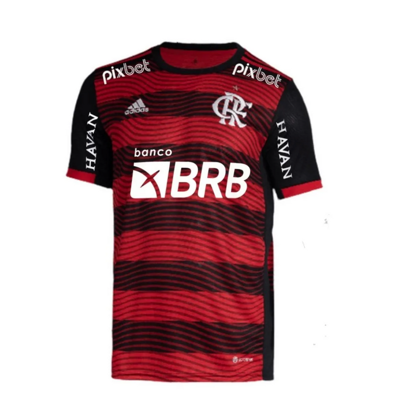 Camisa Flamengo I [Com Patrocínio] 22/23 Adidas - Rubro Negro