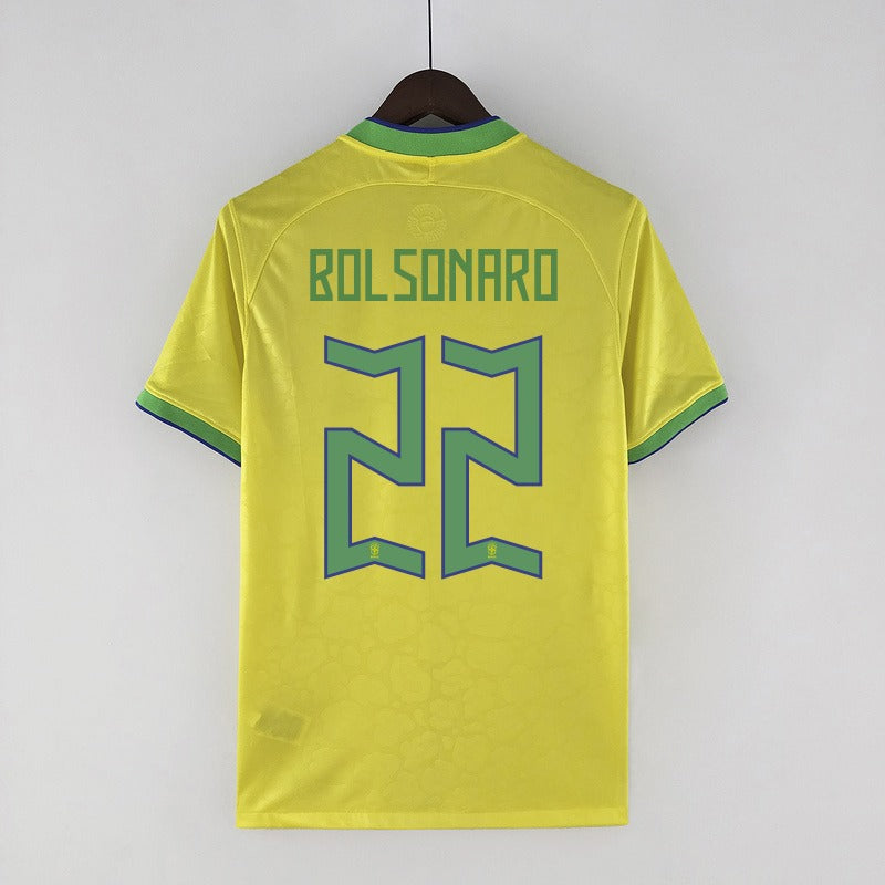 Camisa Seleção Brasil I 22/23 Nike - Amarelo - Bolsonaro