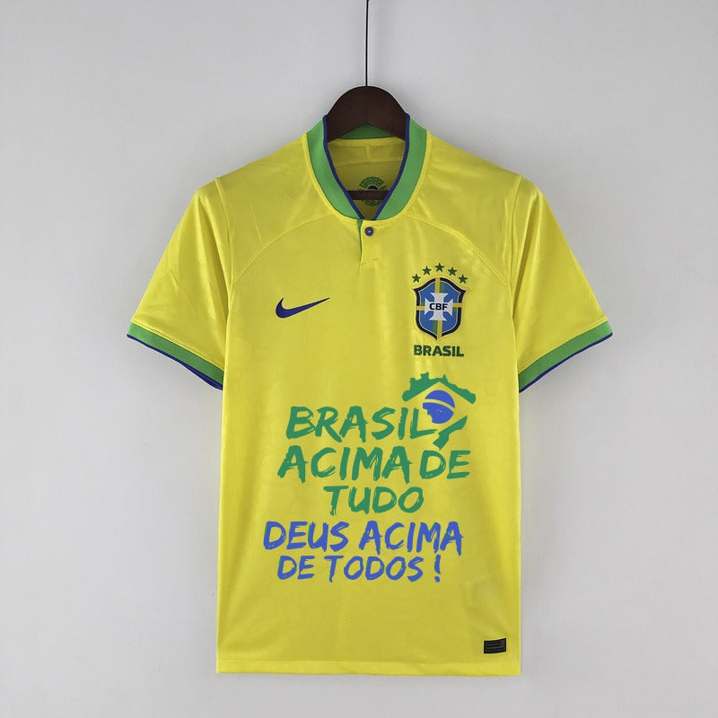 Camisa Seleção Brasil I 22/23 Nike - Amarelo - Bolsonaro