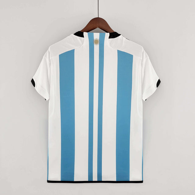 Camisa Seleção da Argentina I [Patch Copa do Mundo] 2022 Adidas - Azul e Branca