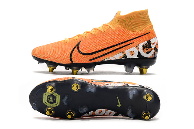 Chuteira Campo Nike Mercurial Superfly 7 Elite SG-PRO Anti Clog Orange - Cano Alto