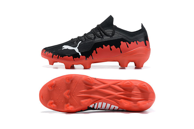 Chuteira Campo Puma Ultra FG Black/Yellow/Orange