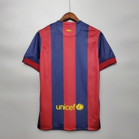 Estoque - Camisa Barcelona Retrô 2014/2015 Azul e Grená - (NEYMAR JR 11)