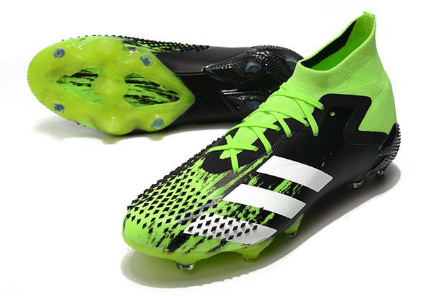 Chuteira Campo Adidas Predator Mutator .1 FG Black/Green - Cano Alto