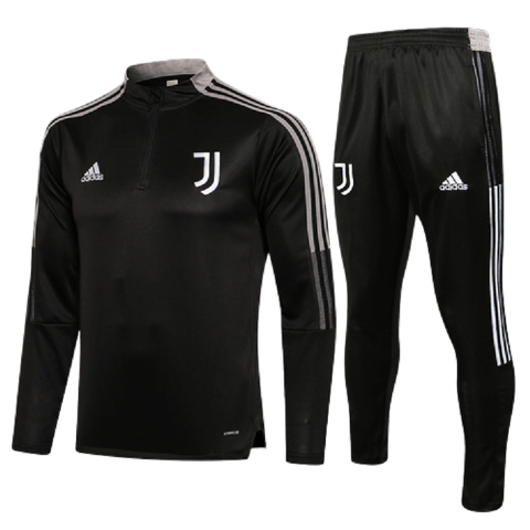 Conjunto Juventus 21/22 Preta - Adidas - Com Ziper