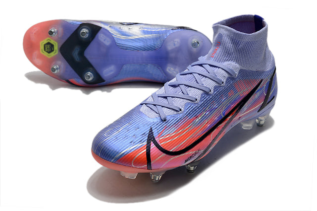 Chuteira Campo Nike Mercurial Superfly VIII Elite SG PRO Anti Clog Fire - Cano Alto