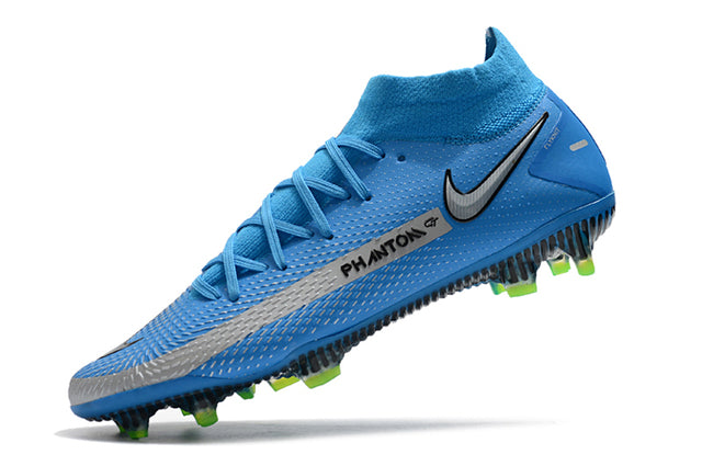 Chuteira Campo Nike Phantom GT Elite Dynamic Fit FG Blue - Cano Alto