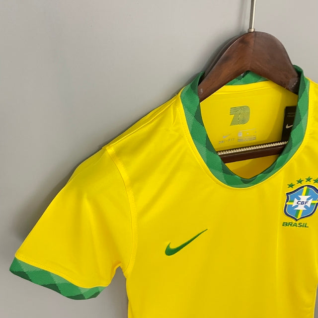 Camisa Feminina Seleção Brasil I 21/22 Nike - Amarela