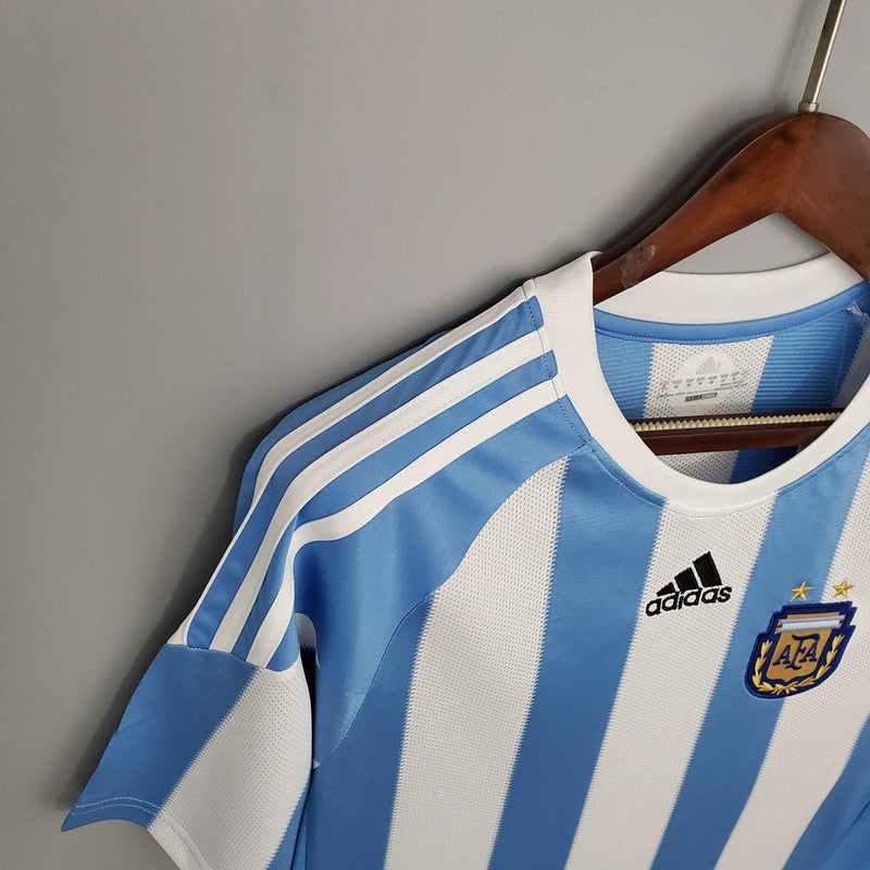 Camisa Argentina Retrô 2010 Azul e Branca - Adidas