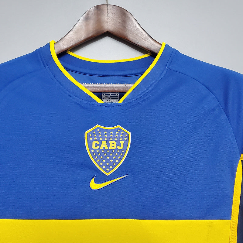 Camisa Boca Juniors Retrô 2002 Azul e Amarela - Nike