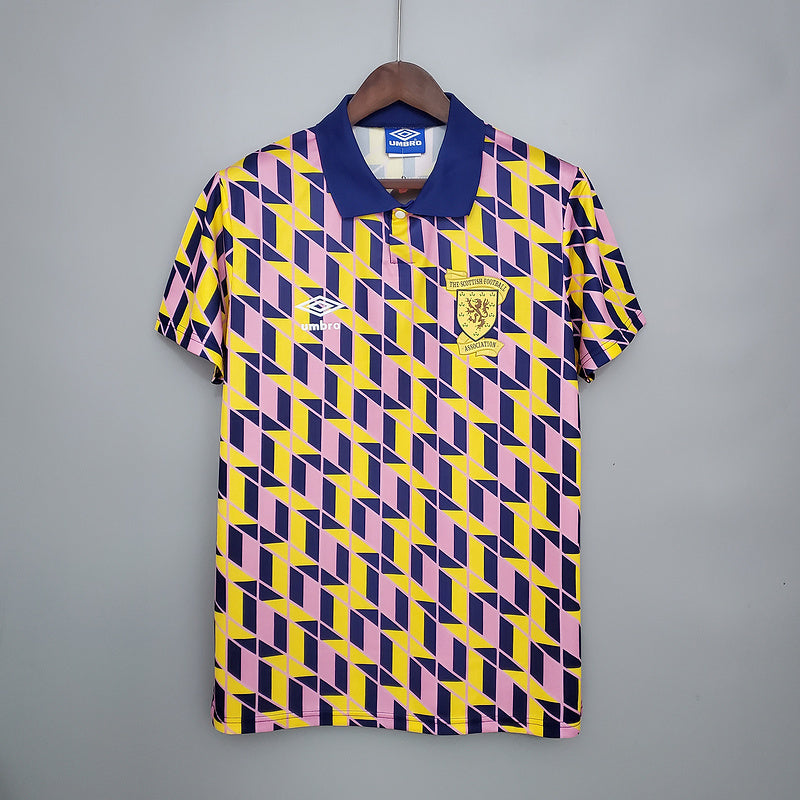 Camisa Escócia Retrô 1988/1989 Amarela - Umbro