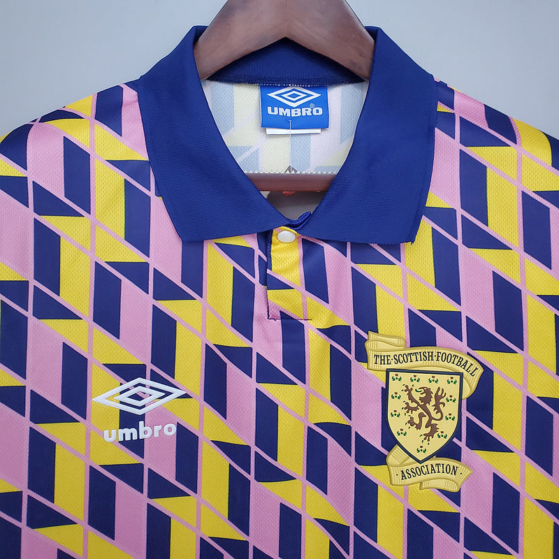 Camisa Escócia Retrô 1988/1989 Amarela - Umbro