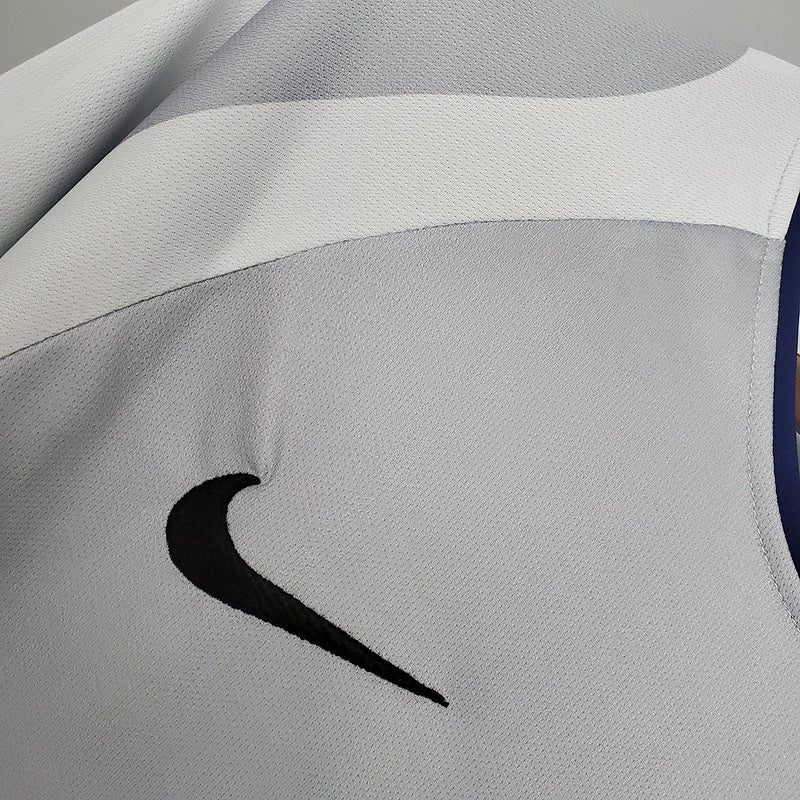 Camisa PSG Retrô 2001/2002 Branca e Cinza - Nike