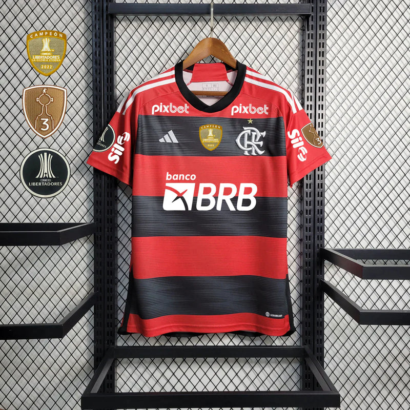 Camisa Flamengo I [Com Patrocínio] 23/24 Adidas - Rubro Negro