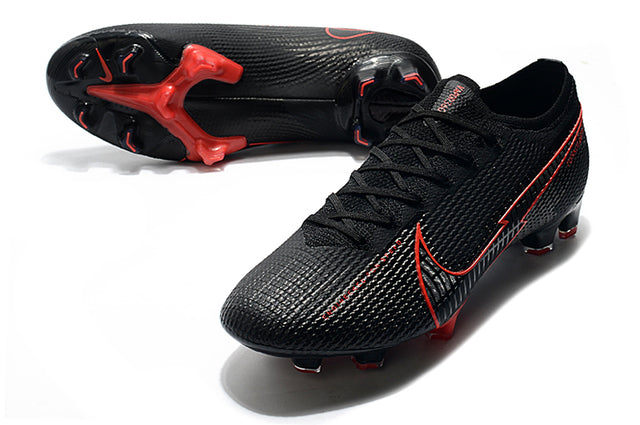 Chuteira Campo Nike Mercurial Vapor 13 Elite FG Black and Red - Low