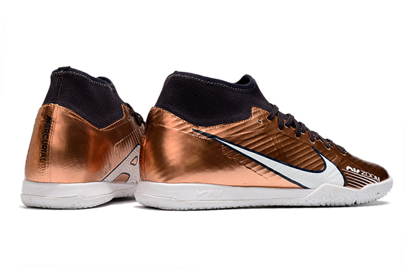 Chuteira Futsal Nike Air Zoom Superfly 9 TF - Bronze - Cano Alto