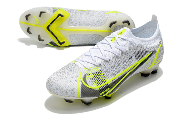 Chuteira Campo Nike Mercurial Vapor 14 Elite FG Cinza e Verde - Low