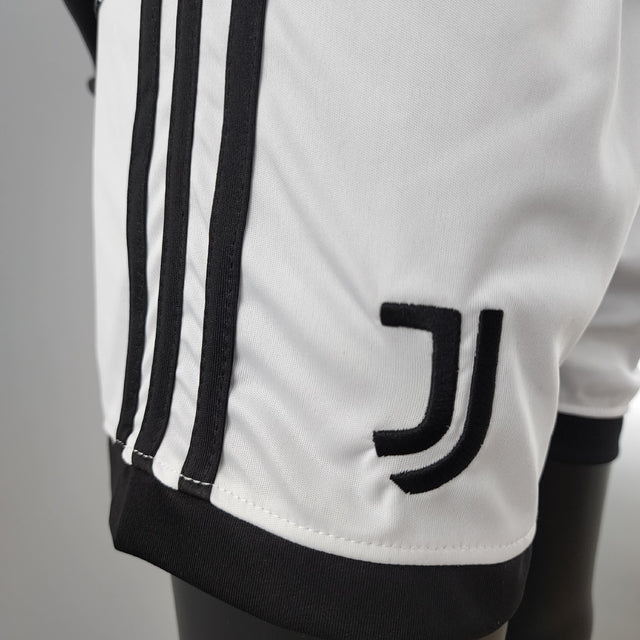 Kit Infantil Juventus 22/23 Adidas - Branco e Preto