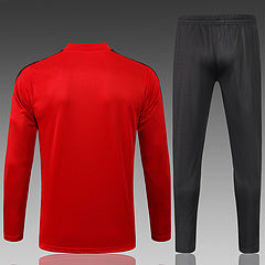 Conjunto Flamengo 21/22 Vermelho e Preto - Adidas - Com Ziper